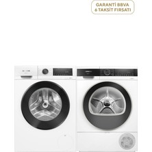 Siemens WG52A203TR IQ300 1200 Devir Çamaşır Makinesi 10 kg + WQ52G201TR IQ300 Isı Pompalı Kurutma Makinesi 10 kg