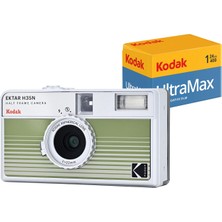 Kodak Ektar H35N 35MM Filmli Fotoğraf Makinesi Kız Çocuklar İçin Çizgili Stil Yeşil Renk