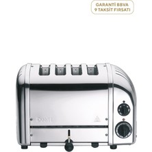 Dualit Classic Seri Gümüş Rengi 4 Hazneli Ekmek Kızartma Makinesi