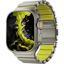 Bikordon Titaflex Apple Watch Ultra Uyumlu Pulse Titanyum Akıllı Saat Kordon