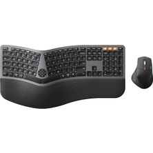 ProtoArc EKM01 Plus Siyah Gri Kablosuz Klavye Mouse Seti CP013399