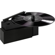 HYM Originals Duo Ayrılabilir Siyah Bluetooth Hoparlörlü Şarjlı ve Taşınabilir Akıllı Pikap Plakçalar