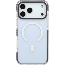 Deercase iPhone 17 Pro Max Gri Premium Darbe Emici Lüks Kamera Korumalı Magsafe Uyumlu Telefon Kılıfı