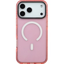 Deercase iPhone 17 Pro Pembe Premium Darbe Emici Lüks Kamera Korumalı Magsafe Uyumlu Telefon Kılıfı
