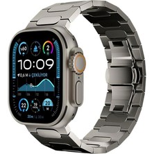 Bikordon Titanova Mat Starlight Apple Watch Uyumlu Titanyum Akıllı Saat Kordon