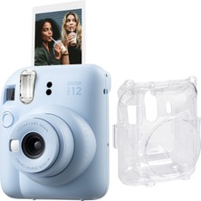 Fujifilm Instax Mini 12 Mavi Fotoğraf Makinesi + Şeffaf Kılıf Seti