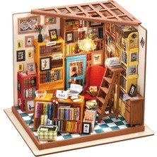 Robotime Rolife Sam's Study Library Kendin Yap Minyatür Maket
