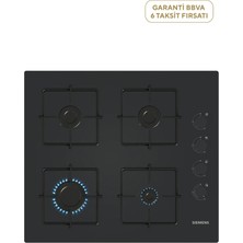Siemens EO6C6PP30O Siyah IQ300 Gazlı Ocak