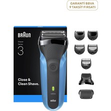Braun 310BT Series 3 Islak ve Kuru Elektrikli Sakal Şekillendirici Kız Çocuklar İçin Mavi Renk