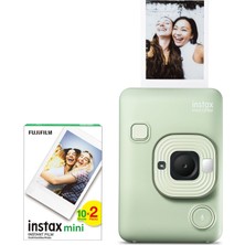 Fujifilm Instax Mini Liplay Hybrid Matcha Green Fotoğraf Makinesi + 20'li Film Seti