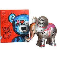 Aslı Sayan Fil Pop Art Gümüş Dekoratif Heykel