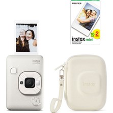 Fujifilm Instax Mini Liplay Misty Beyaz Şipşak Fotoğraf Makinesi 20'li Film ve Çanta Hediye Seti