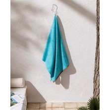 Ege Cotton %100 Pamuk Plaj Havlusu - Turkuaz 70 x 150 cm Hızlı Kuruma