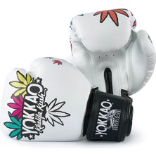 Yokkao Khalifa Kush White Boks, Kick Boks, Muay Thai Eldiveni