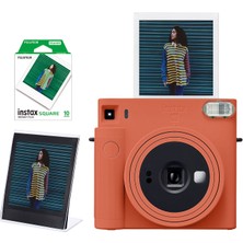 Fujifilm Instax Sq1 Terracotta Turuncu Fotoğraf Makinesi + 10'lu Kare Film ve Pleksi Çerçeve