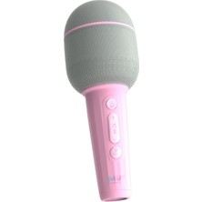 Mobility on Board Pembe 5 Farklı Eğlenceli Ses Efektli Karaoke Mikrofon ve Bluetooth Hoparlör