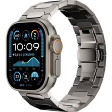 Bikordon Titanova Naturel Apple Watch Uyumlu Titanyum Akıllı Saat Kordon