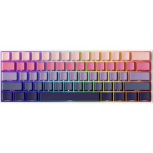 Akko Monsgeek FUN60 Max Shine-Through Phantom Pink Hall Effect Manyetik Switch Argb Kablosuz Hotswap Mekanik Gaming Klavye