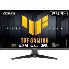 Asus Tuf Gaming 24.5" 200Hz 0.5ms Full Hd Adaptive Sync Va Gaming Monitör VG257Q5A