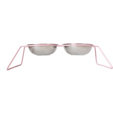 Dog.İst Coral M/l Pembe Çelik Köpek Mama ve Su Kabı