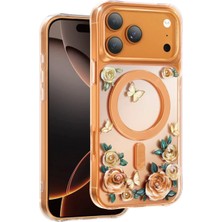 Keephone Apple iPhone 17 Pro Max Roseland Turuncu Magsafe Uyumlu Telefon Kılıfı