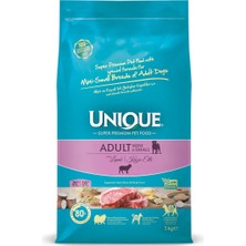 Unıque Unique Mini ve Küçük Irk Yetişkin Köpek Maması Kuzu Etli 3 kg
