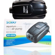 Sobo SB-8808 Akvaryum Hava Motoru Çift Çıkışlı Sessiz Hava Pompası