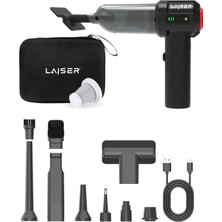 Laiser Mini Katlanabilir LED Ekranlı 17.000 Pa 3in1 Çekme-Vakum-Üfleme Özellikli Şarjlı Araç Süpürgesi