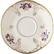 Rosenthal Sanssouci Elfenbein Diplomat Desenli Porselen Kahve ve Çay Fincan Tabağı 14 cm