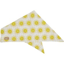 Monido Açık Sarı Güneş Desenli Köpek Bandana