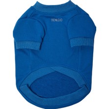 Monido Awesome Sloganlı Mavi Köpek Sweatshirt