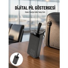 Tios Shop Krm Powerbank 50.000 Mah Dijital Göstergeli Taşınabilir 4 Portlu Hızlı Powerbank Yeni Nesil Krm