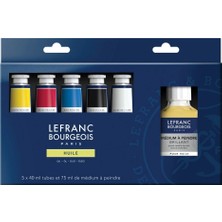 Lefranc&Bourgeois : Fine : Yağlı Boya Seti : 5 Renk x 40 ml Tüp ( + Boyama Medyumu)