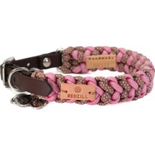 Redzill Bijou Paracord Pembe Köpek Boyun Tasması