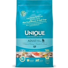 Unıque Unique Mini ve Küçük Irk Yetişkin Köpek Maması Somonlu&hamsili 3 kg