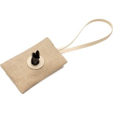 Zoe Pet Atelier Bej Deri Kanvas Köpek Ihtiyaç Çantası