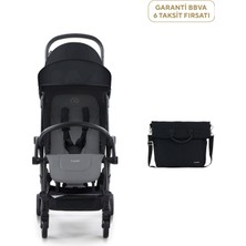 Bumprider Connect³ Black Grey Melange Bebek Arabası ve Hediye Yan Bakım Çantası