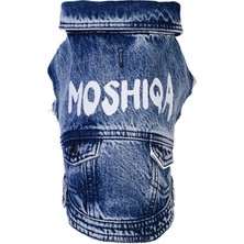 Moshiqa Denim Lacivert Köpek Ceketi