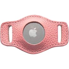 Zoe Pet Atelier Pembe Deri Kedi ve Köpek Airtag Kılıfı