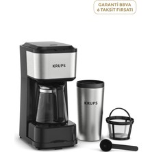 Krups 3'ü 1 Arada Gümüş Filtre Kahve Makinesi