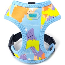Sky Blue Airmesh Spacedogs Ispet Köpek Göğüs Tasması