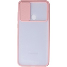 Bezos Galaxy A11 Kılıf Palm Buzlu Kamera Sürgülü Silikon - Pembe