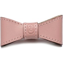 Zoe Pet Atelier Pembe Deri Küçük Irk Köpek ve Kedi Papyonu