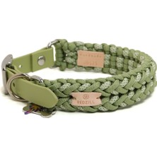Redzill Nerida Paracord Açık Yeşil Latte Köpek Boyun Tasması