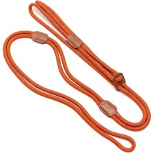 Zoe Pet Atelier Turuncu Taba Paracord Deri Hepsi Bir Arada Köpek Göğüs Tasması