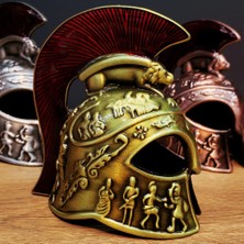 Eco Lounge Metal Dekoratif Şövalye Miğferi - Tarihi Tasarım - 10X5 cm