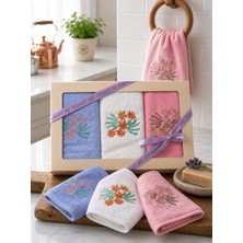 Merty Home 3’lü Kutulu 30X50 Mutfak Havlusu El Havlusu %100 Pamuk Yüksek Su Emici Çeyizlik Hediyelik Set