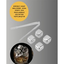 Eco Lounge Hızlı Soğutma Özellikli Paslanmaz Metal Buz Küpü Takımı Yeni Nesil