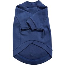 Indigo Yakalı Köpek Sweatshirt