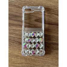 Case Collection Samsung Galaxy Flip 5 Uyumlu  Kristal Taşlı Korumalı Kapak